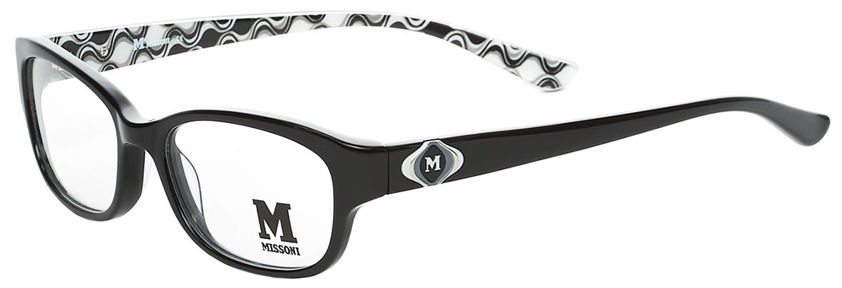 Женские очки в оправе Missoni MM082 c.01 - фото спереди и сбоку